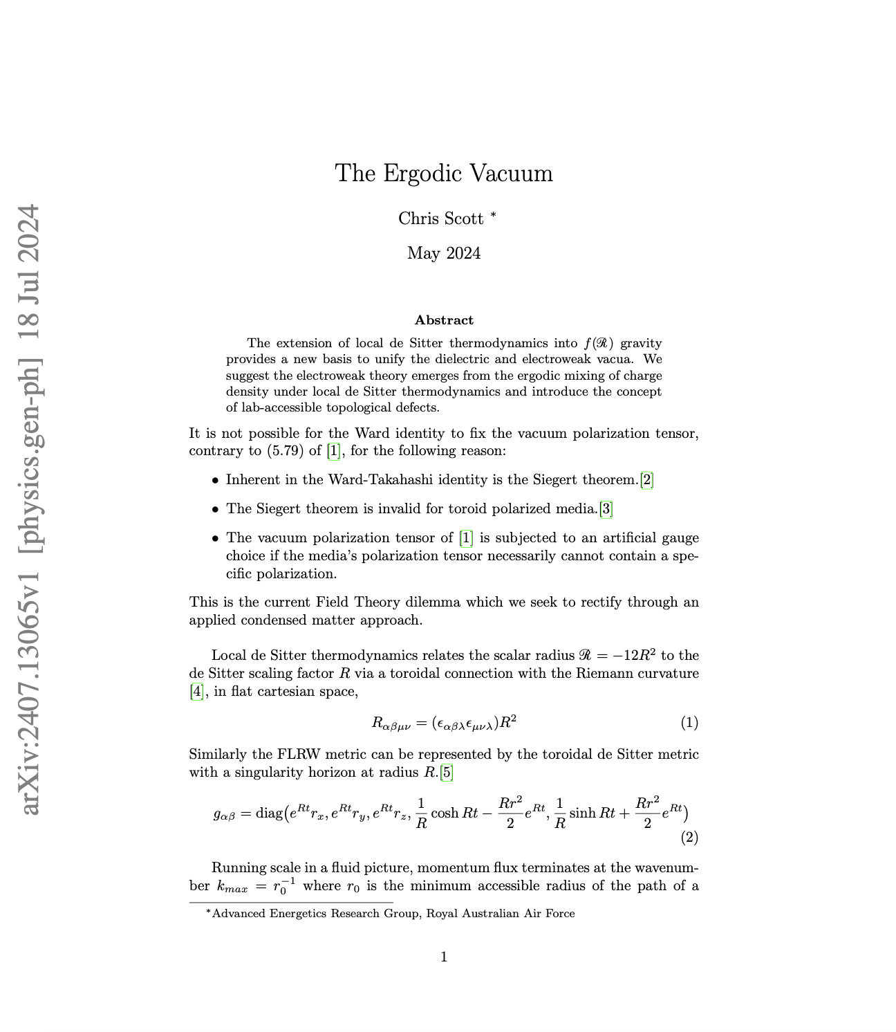 The Ergodic Vacuum thumbnail